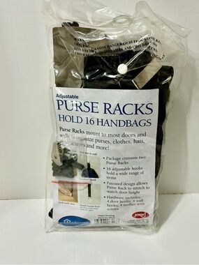 Home Sense Black 16 Purse Rack Organizer